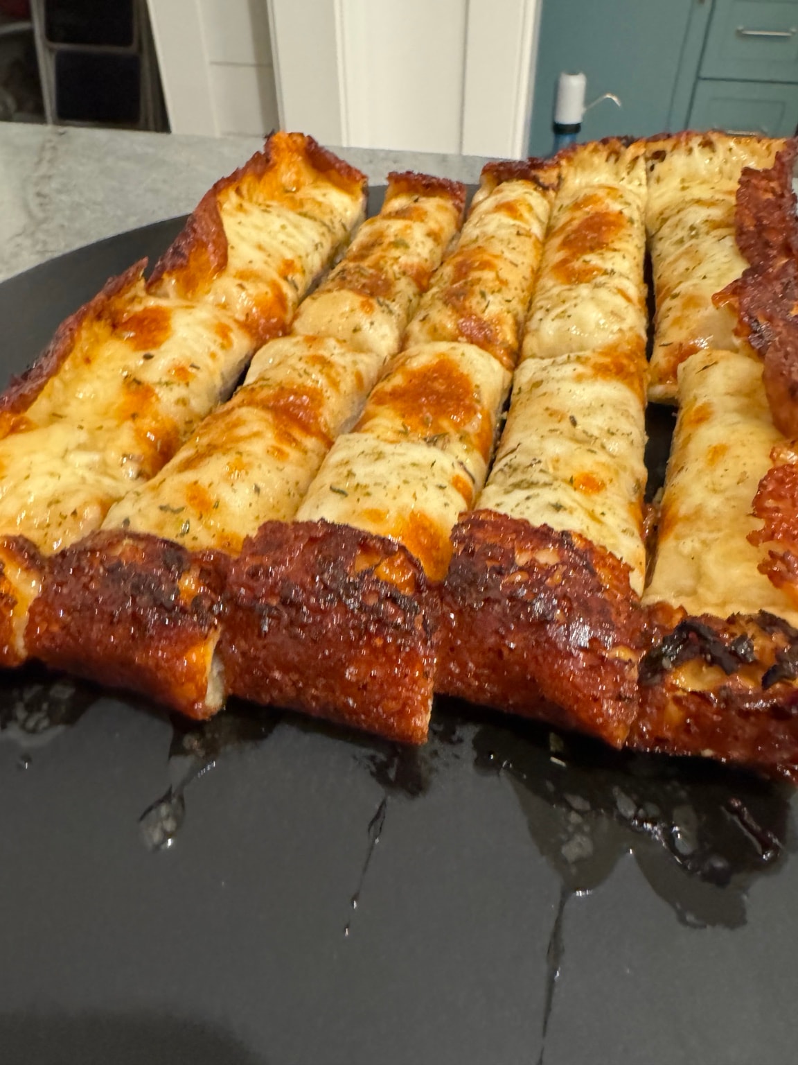 Greg's cheesy breadsticks fresh baked